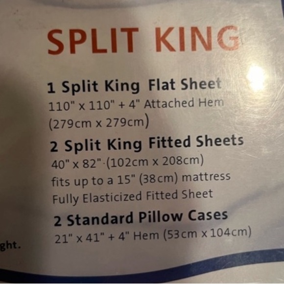 Outlast Temperature Regulating Sheet Set - Split King - Picture 7 of 7